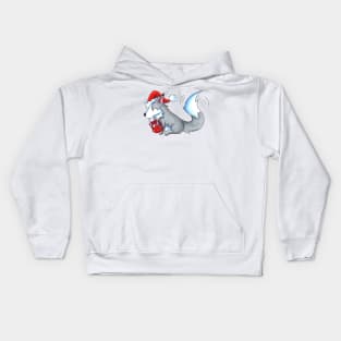 Secret Santa Wolf Kids Hoodie